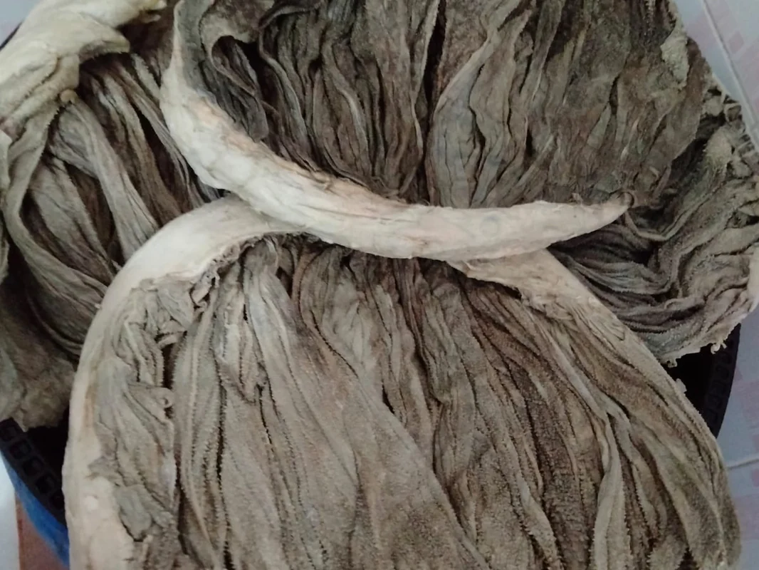 Natural black salted beef omasum with membrane intact